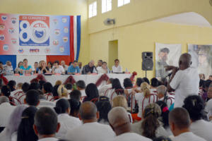 Conferencia municipal previa al XXI Congreso de la Central de Trabajadores de Cuba (CTC), efectuada en el municipio de Jagüey Grande, Matanzas. Foto: Roberto Jesús Hernández