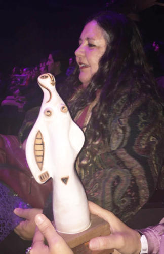 Bárbara, en el momento de recibir el Premio Ceres.