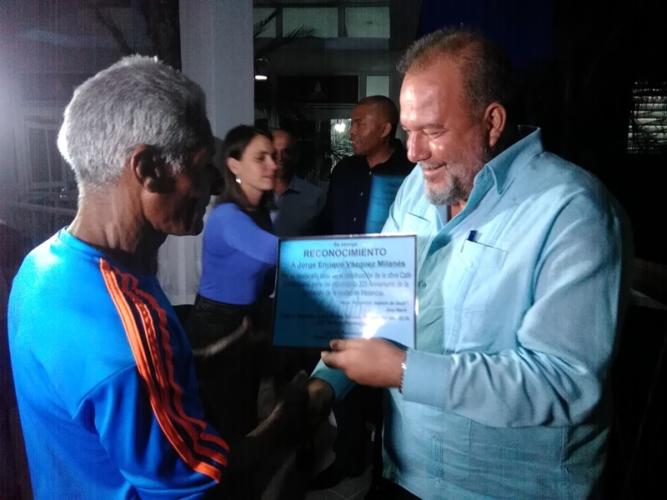 Cuatro de los constructores fueron reconocidos en la ceremonia de apertura. Foto: Noryis