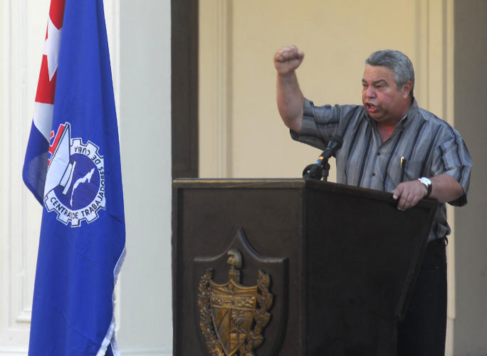 Ulises Guilarte De Nacimiento, miembro del Buró Político del Partido, y secretario general de la Central de Trabajadores de Cuba. Foto: Heriberto González Brito