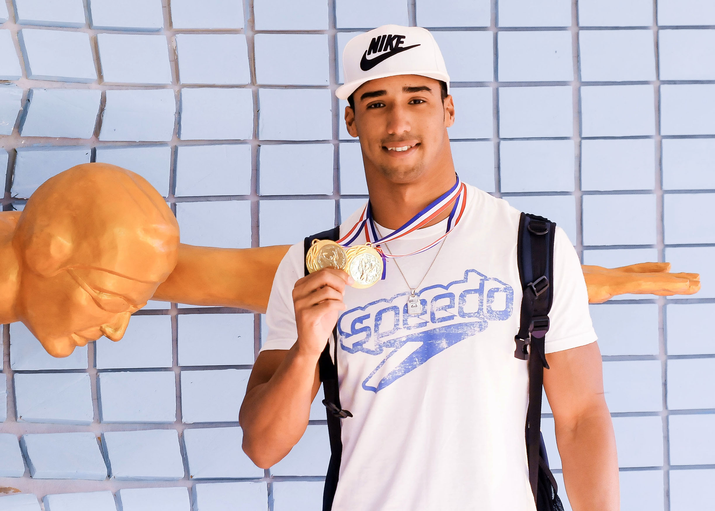 Luciano González es de las principales figuras de la natación cubana. Foto: José Raúl Rodríguez Robleda.