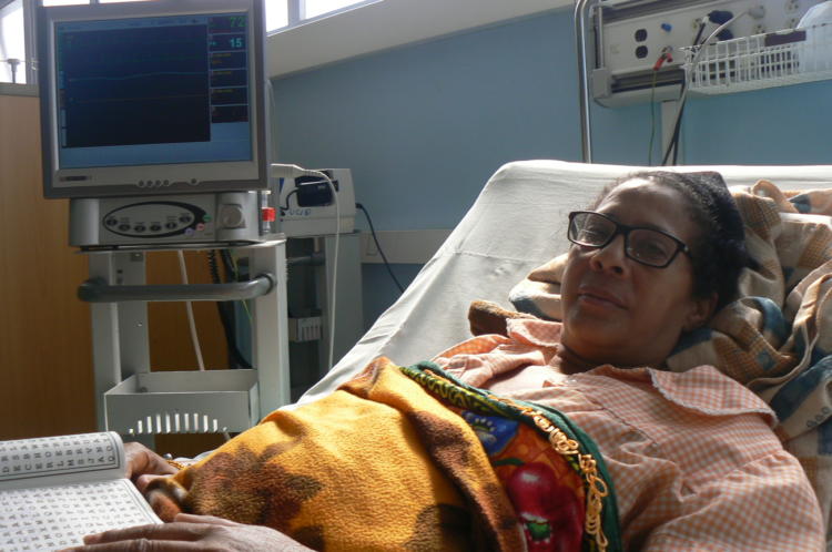 Vivian Calderón Chamizo, paciente de la sala de Cuidados Intensivos Coronarios del Instituto de Cardiología y Cirugía Cardiovascular. Foto: Yoel Almaguer de Armas