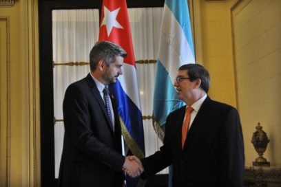 Recibe Canciller cubano a jefe de Gabinete de Argentina