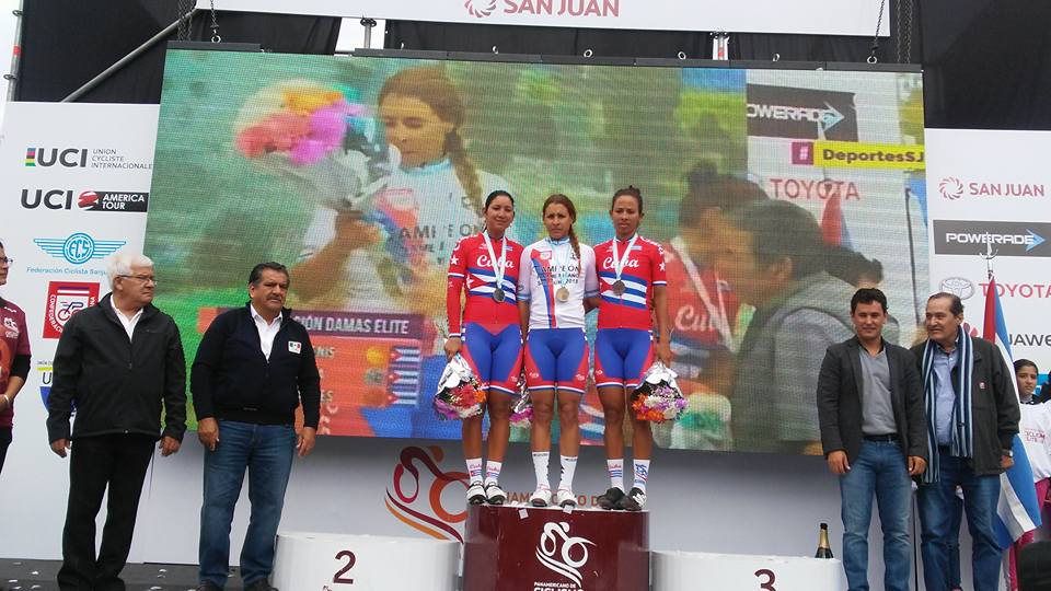 Podio cubano en la ruta femenina. Foto: Del evento