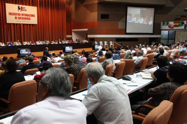 Encuentro de Solidaridad Internacional Foto: René Pérez Massola