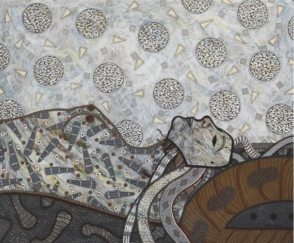 Perder la máscara, 2015. Acrílico/lienzo. 100 x 120 cm