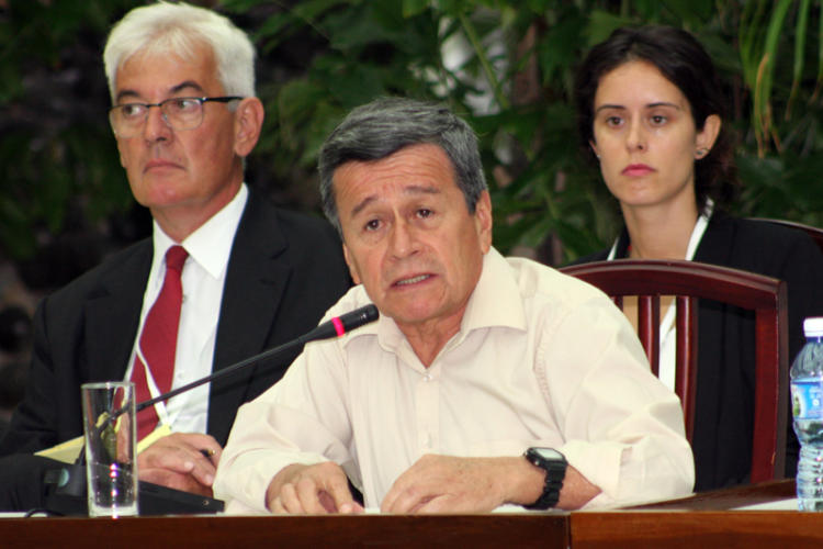 El comandante Pablo Beltrán, jefe de la delegación del ELN. Foto: René Pérez Massola