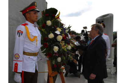 Secretario general de ONU rinde homenaje a José Martí