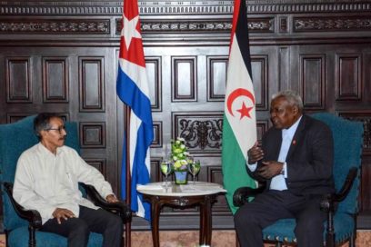 Esteban Lazo Receives the President of the National Saharawi Council
