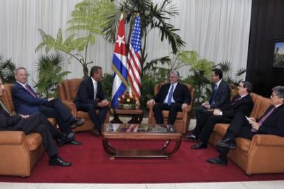 Díaz-Canel recibe a personalidades norteamericanas