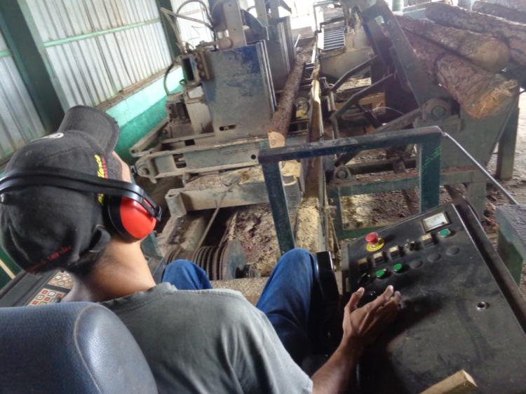 Con más de 16 años en explotación y de segunda mano, son los innovadores lo salvadores del aserrío de San Pedro de Mayabón. Foto: Noryis
