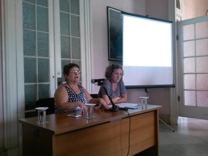 Herminia Rodríguez Pacheco, especialista que atiende organismos internacionales en la esfera de relaciones internacionales de la FMC, recordó la participación de Vilma Espín durante la Conferencia Mundial de Derechos Humanos celebrada en Viena, Austria, en 1993. Foto: Anyeline Arias Hidalgo