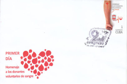 En honor a los donantes voluntarios de sangre cancelan sello