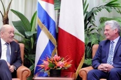 Recibió Díaz-Canel al Canciller de Francia
