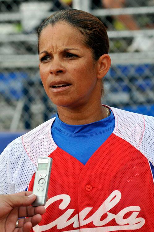 Diamela Puentes, integrante de la selección femenina de sóftbol. Foto: José Raúl Rodríguez Robleda