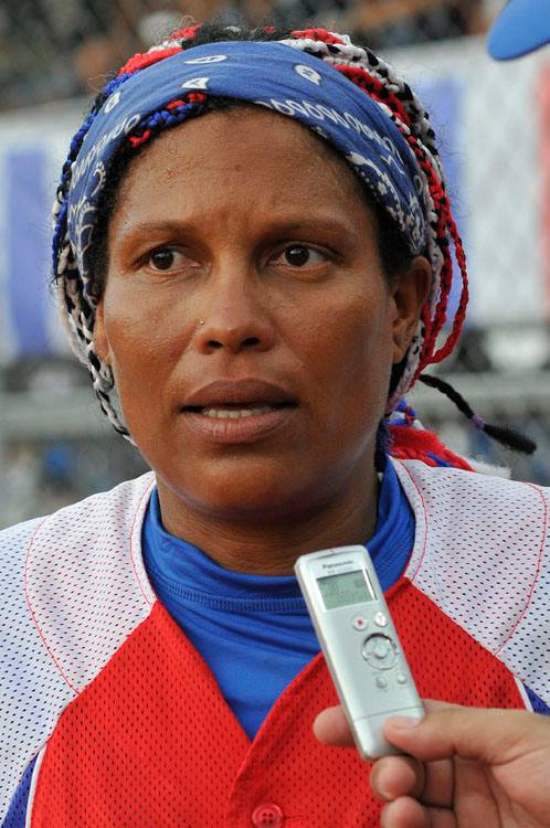 Yanitza Avilés, integrante de la selección femenina de sóftbol. Foto: José Raúl Rodríguez Robleda