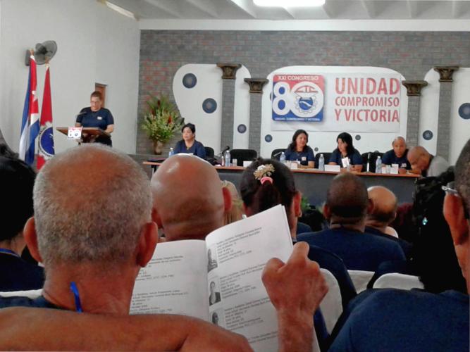 Por Isla de la Juventud concluye en el país proceso de conferencias municipales de cara al XXI Congreso de la Central de Trabajadores de Cuba, informó Carmen Rosa López Rodríguez, segunda secretaria de la organización a instancia nacional y diputada al Parlamento cubano. Foto: Ana Esther Zulueta.
