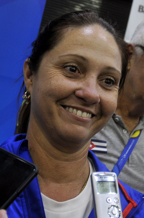 Nely Ochoa, entrenadora del equipo cubano de gimnasia rítmica. Foto: José Raúl Rodríguez Robleda