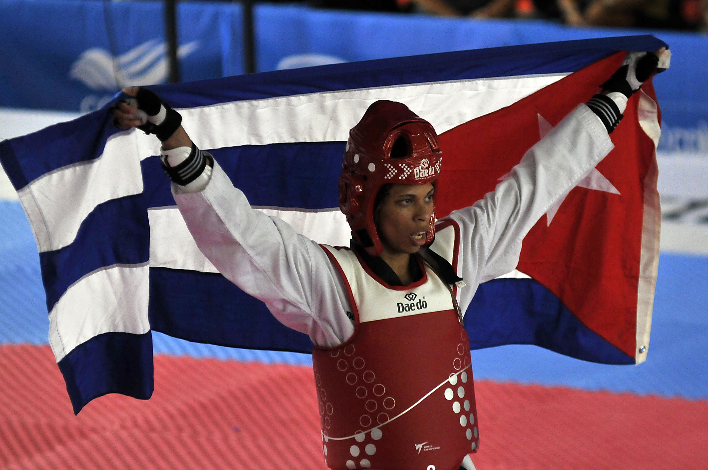 Glienys Castillo (62 kg), otras de las campeonas del taekwondo cubano en Barranquilla. Foto: josé Raúl Rodríguez Robleda