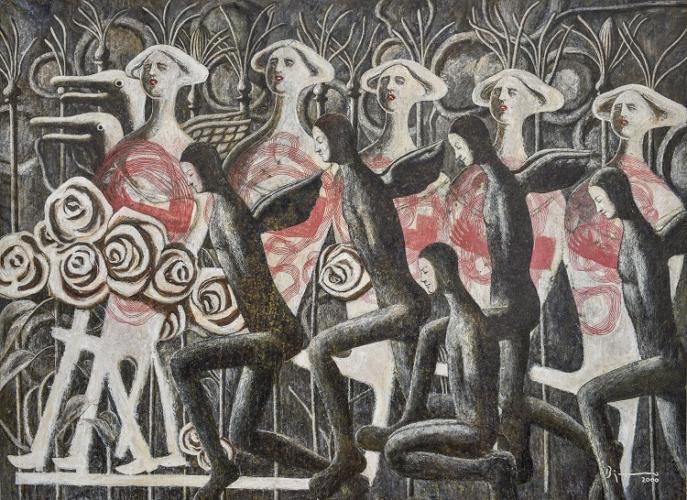 Serie Anunciación. Corus VII, 2000, acrílico sobre lienzo, 156 x 214 cm