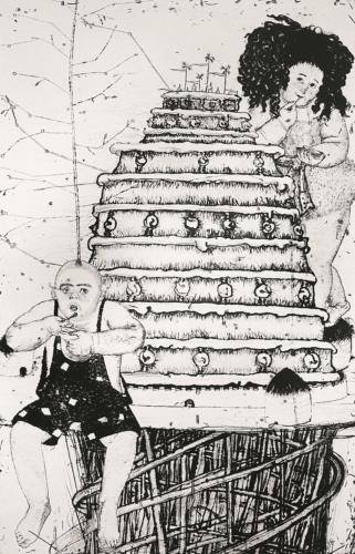 Agustín Bejarano. acetatografía (grabado sobre plástico), 1997.
