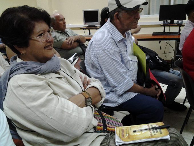 Juventina Soler y Andrés Conde, dos de los reconocidos poetas del territorio presentes en la Jornada. Foto: La Demajagua
