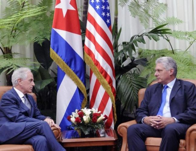 Díaz-Canel y Robert Corker