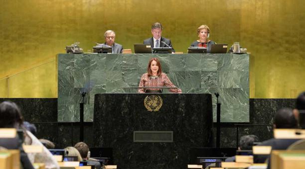 María Fernanda presidenta Asamblea General de la ONU