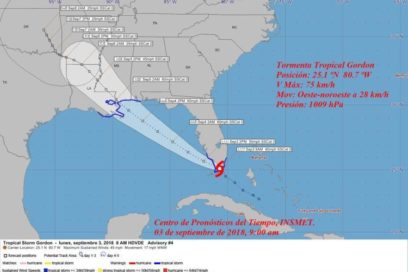Alertan sobre formación de tormenta tropical Gordon