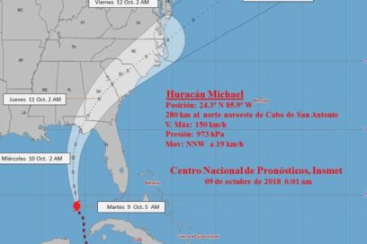 Michael se intensifica a categoría 2 en el golfo de México