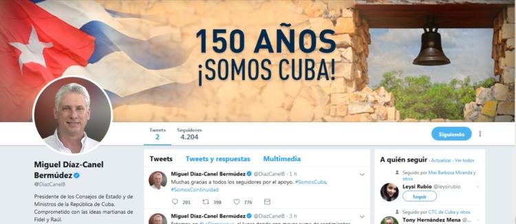 Presidente cubano en twitter