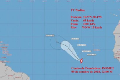 Se forma la tormenta tropical Nadine en el Atlántico oriental…