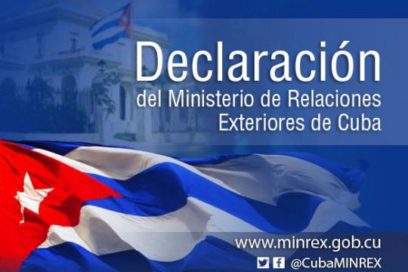 Declaración del Ministerio de Relaciones Exteriores ante la ruptura de los diálogos de paz