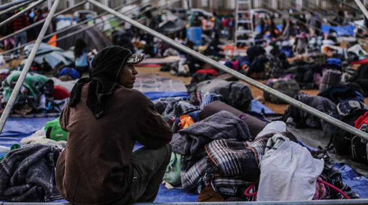 caravana de migrantes en Tijuana