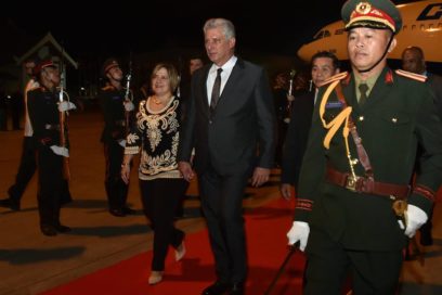 Díaz-Canel arribó a la República Democrática Popular Lao