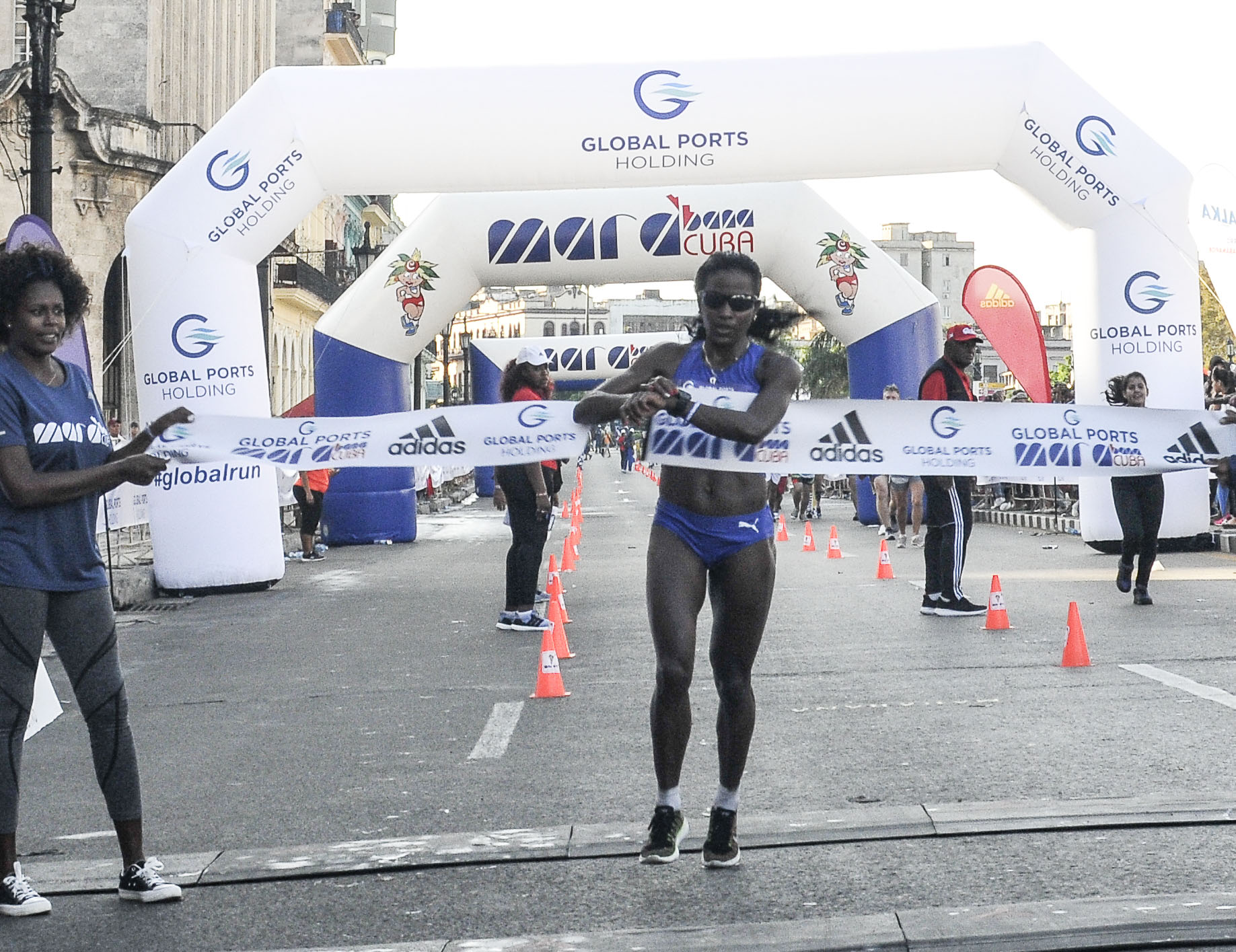 Marabana 2018.Maratón , media Dailín Belmonte conquistó su séptima corona en la media maratón del Marabana 2018. Foto José Raúl Rodríguez Robleda