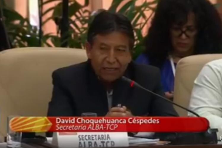 David Choquehuanca Céspedes, de la Secretaría ALBA-TCP