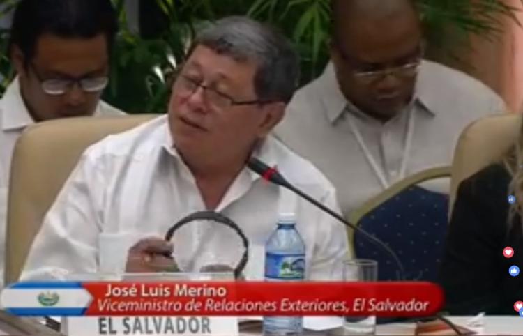 José Luis Meriño, de El Salvador, viceministro de Relaciones Exteriores de El Salvador