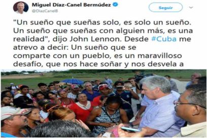 Díaz-Canel: compartir un sueño con el pueblo es un desafío