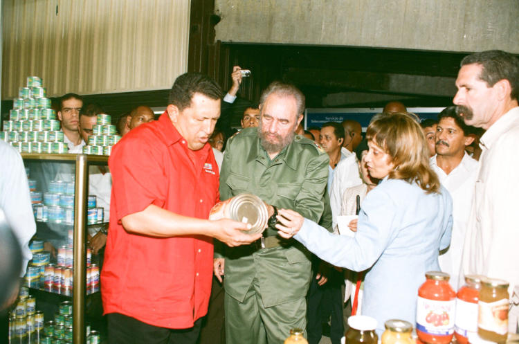 La visita de Fidel y Chávez el 29 de abril del 2005 resulta inolvidable. Foto: Cortesía de Expocuba