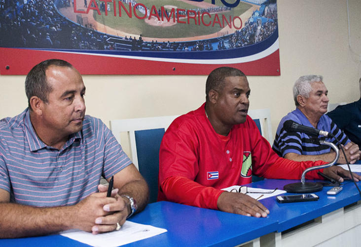 Conferencia de Prensa para dar a conocer el equipo cubano a la Serie del Caribe Barquisimeto 2019. Foto: josé Raúl Rodríguez Robleda.