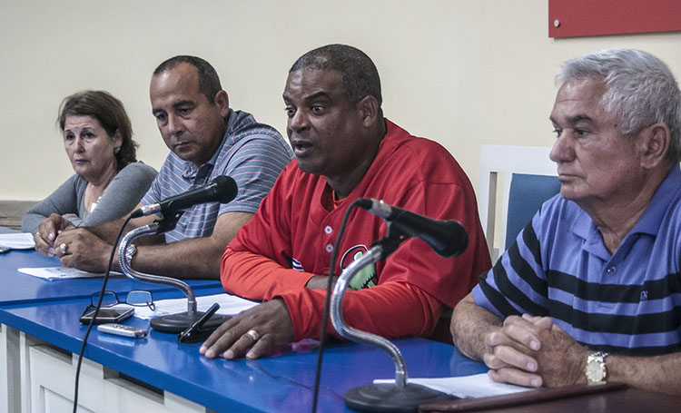 Conferencia de Prensa para dar a conocer el equipo cubano a la Serie del Caribe Barquisimeto 2019. Foto: josé Raúl Rodríguez Robleda.