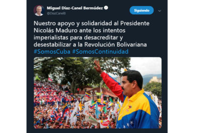 Presidente de Cuba ratifica apoyo a Nicolás Maduro