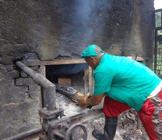 En el cárnico Frank País aún se hornea con leña, pero eso no impide la eficiencia de la fábrica. Foto: Lianne Fonseca Diéguez
