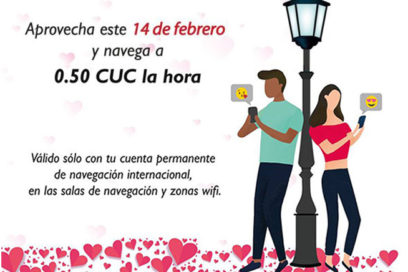 Tarifa especial para cuentas permanentes Nauta este 14 de febrero