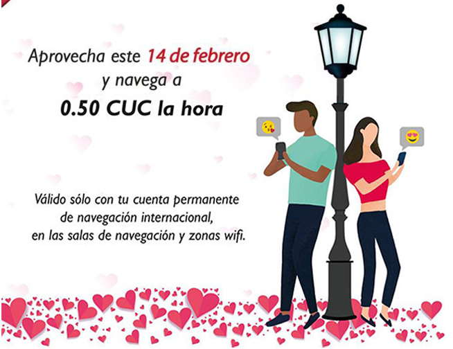Ofertas de Etecsa Día de los Enamorados