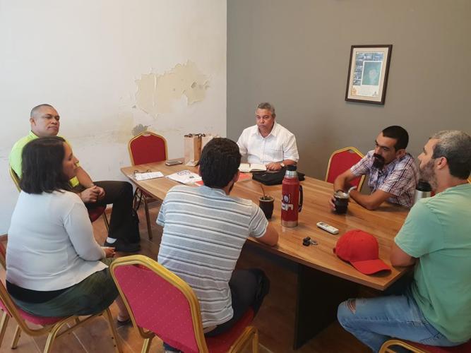 Ulises Guilarte De Nacimiento, secretario general de la CTC, durante su visita a Uruguay. Foto: Ismael Drullet Pérez