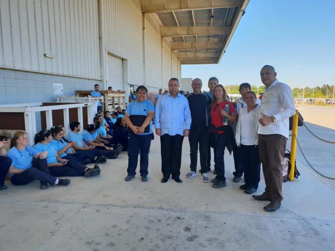 Ulises Guilarte De Nacimiento, secretario general de la CTC, durante su visita a Uruguay. Foto: Ismael Drullet Pérez