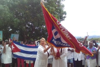 Bandera XXI Congreso de la CTC ya en Santiago de Cuba (+ Fotos)