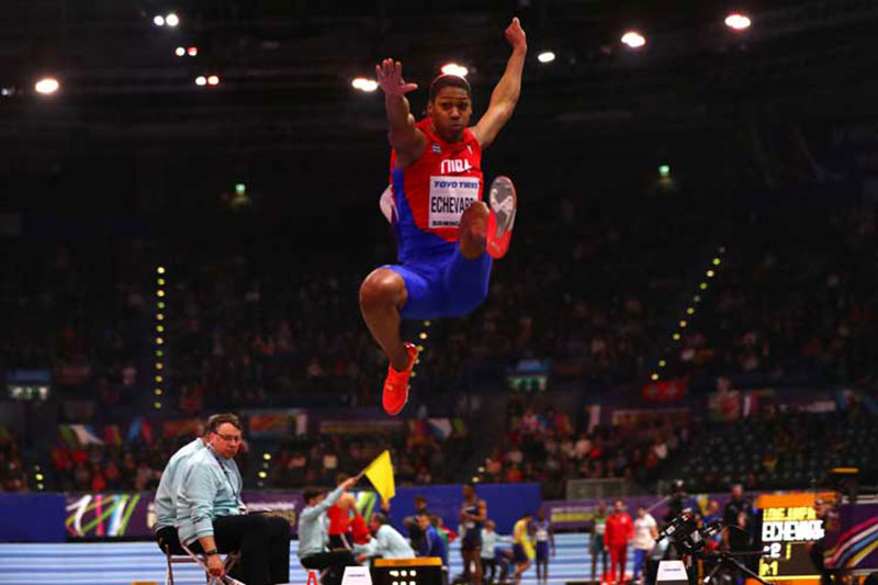 Juan Miguel Echevarría saltó 8,21 en Birmingham